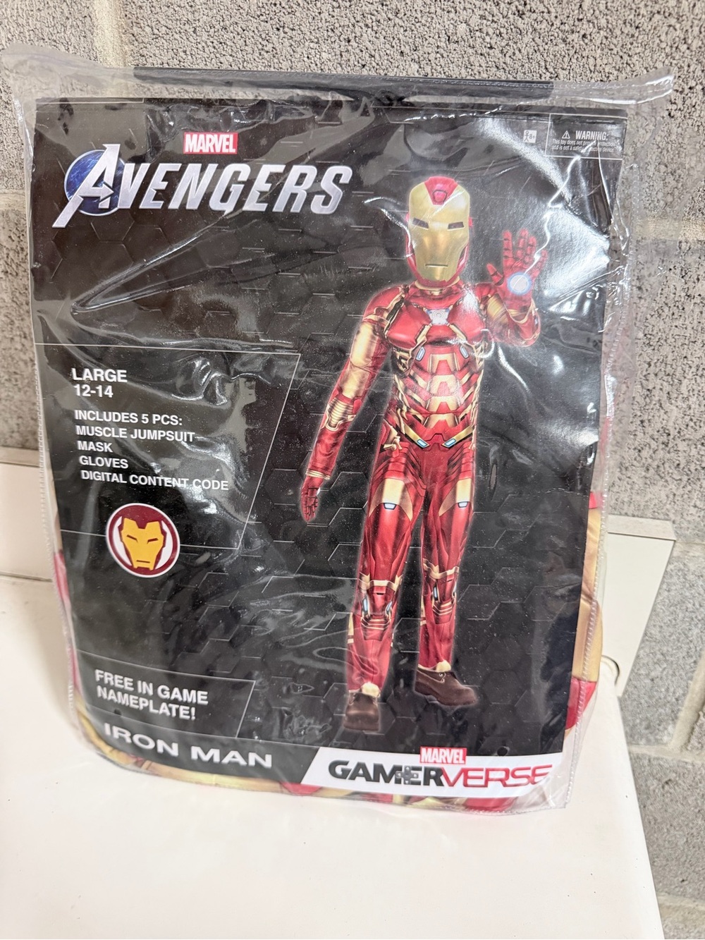 Iron Man Avengers Muscle Costume - Child Sz L